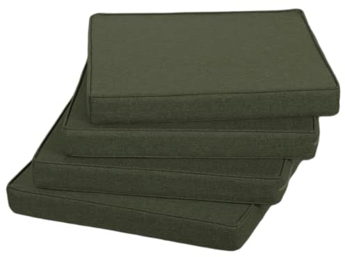 Gutekissen® Stuhlkissen Polsterauflage Auflage für Stühle/Bänke für Haus und Garten Sitzauflage Gartenkissen Sitzkissen viele Farben FK5 (50x50, Dunkelgrün, 1)
