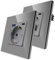 CNBINGO Lot de 2 Prises Murales en Verre Avec Ports USB (Type C et A) - Charge Rapide 20W - Prise Simple Encastrée Grise - Contact de Protection