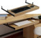 Tastaturablage mit höhenverstellbarer – Tastaturschublade – zum Ausziehen unter dem Schreibtisch – mit 14-Zoll-Gleitschiene – Schreibtischverlängerung, Ellenbogen-Armstütze – Holz-Tastaturab