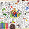 HOWAF Papier-Tischdecke zum Ausmalen für Kinder, Bemalbare Tischdecke Fußball Malbuch Fußball Tischdecke Geburtstagsdeko Fussball Tischdecke Papier Ausmaltischdecke Tischdecke zum Ausmalen für Kinder