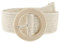 QIUMING Ceinture Femme Paille Tressée Élastique Boho Style PP Tissé Vacances