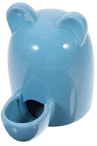 Amosfun Automatischer Futterspender Keramik Mit Katzenohren 100 Ml Wasserspender Für Hamster Kaninchen Kleine Haustiere