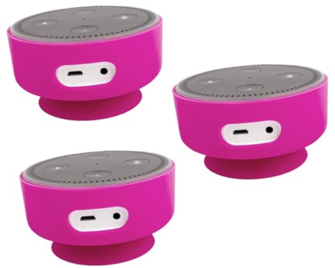 jojofuny 3pcs Silicone Case Protable Protective Cover Skin for Echo Generation Suction Cup Base Accessories for Echo Random Color