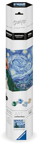 Ravensburger CreArt 23915 - Sternennacht (Vincent Van Gogh) - Malen nach Zahlen Erwachsene, DIY Malset mit Pinsel und Acrylfarben, Geschenk für Frauen und Männer, Malen auf Leinwand