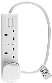 Extension Lead 3 Gang Socket 1/2 Meter Cable Electric UK Mains Plug 3001083