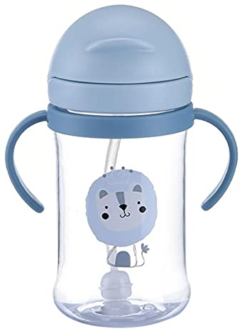 Zuasdvnk Tasse Paille Enfant, Gobelet D'apprentissage 2 en 1, Étanche, Anti-fuite, Facile à Ouvrir, 400ml