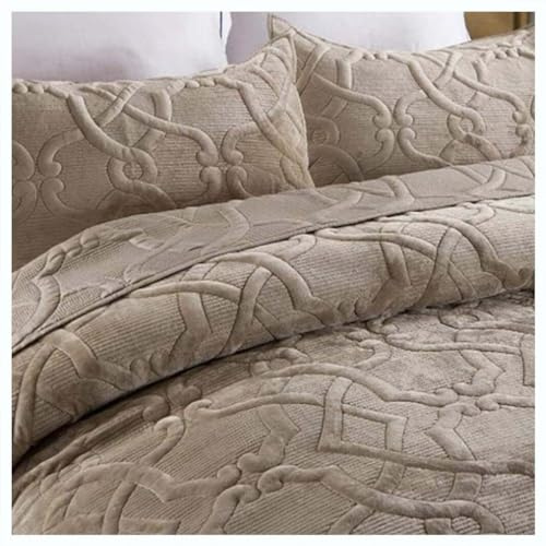 UWOBTN Bettüberwurf Tagesdecke 240X260/230X270cm ，Luxuriöse Quilt Überwurf Bett，Tagesdecke Mit 2 Kissen Set, Weich & Komfort bettüberwurf,Doppelbett Bettwäsche(H,230 * 270cm/90.5 * 106in)