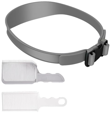 PRAOFRT 3 Stücke Haarschneidekamm Friseur Kamm,Verstellbare Haarschneide Schablone, Fade Kamm Männer Barber Set,Gebogenes Silikon Haarschnittband Haare Schneiden übergang