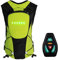 Lumnous Rucksack – Reflektierender Touren-Rucksack, Fahrrad-Rucksack, Sicherheitsrucksack mit 30 LEDs, USB, wiederaufladbar, kabellos, ferngesteuert, mit Blinker, beleuchteter Rucksack mit Hüftgurt
