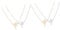 COLLBATH 2sets Palm Tree Charm Necklace Stainless Steel Summer Beach Necklace for Men Fashion Jewelry 2pcs*2