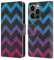 Head Case Designs Offizielle PLdesign Blau Rosa Ombre Vintage Geometrische Muster Leder Brieftaschen Handyhülle Hülle Huelle kompatibel mit Apple iPhone 14 Pro