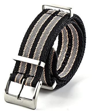 JASMKLX Canvas Armband Universal Watch Strap Fit for SKX007 Seamaster 300 Bond Kaliber Armband Zubehör 20mm 19mm Zulu Nato Nylon 007(3,20mm)