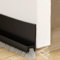 Cotensta 100cm Negro Junta de Cepillo para Puerta, Burlete Bajo Puerta, Burlete Silicona Puerta Autoadhesivo para Burlete de Puerta, Ajustable Tira de Sellado para Antipolvo (Black)