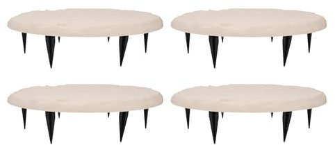 Pederas de jardín Piedras Decorativas de Paso al Aire Libre con estacas de Tierra para la Pasarela del jardín del jardín del césped (Beige)