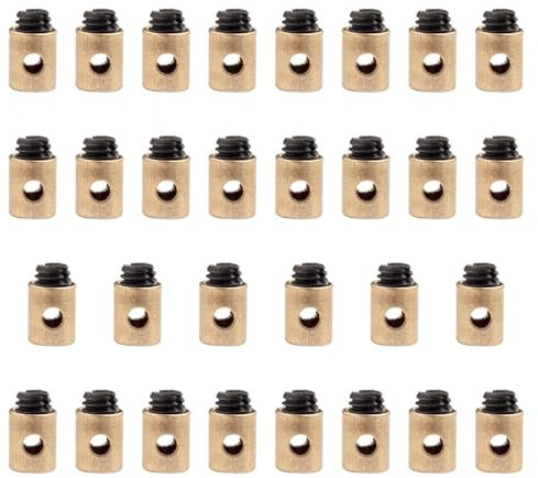 Amagogo 30 Pieces Solderless Throttle Cable Connectors Brake Cable Screws Throttle Cable Stop Attachments for Scooter