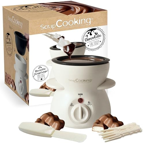 ScrapCooking - Chocolate Factory - Appareil Fondue à Chocolat - Pour 2 à 4 Personnes - Machine Fondue Chocolat Électrique - Idée Cadeau Pâtisserie Cuisine - 3895