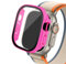 Quirxio Boîtier en verre pour Apple Watch Ultra 2, 49mm, smar twatch PC, protecteur d'écran pare-chocs, couverture trempée, accessoires de bande série iwatch(Barbie 19,Ultra 2 49mm)