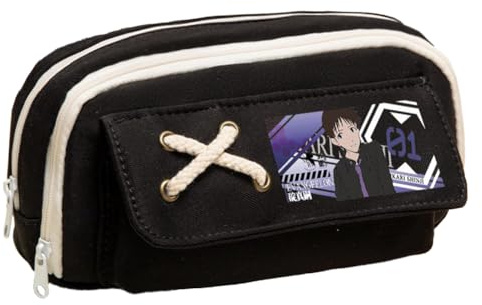 Asuka Langley Soryu Astuccio Anime Nagisa Kaworu/Ayanami Rei Astuccio Grande Doppia Cerniera Back to School per Studenti, Tipo 30, 21*5.5*11CM, Cartella portadocumenti