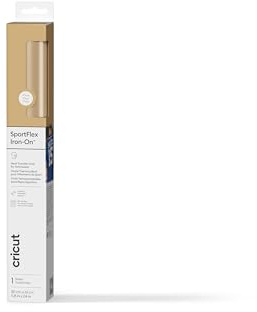 Cricut SportFlex Iron-On, Gold, 30cm x 61cm, Heat Transfer Vinyl for Activewear, Ideal for use EasyPress