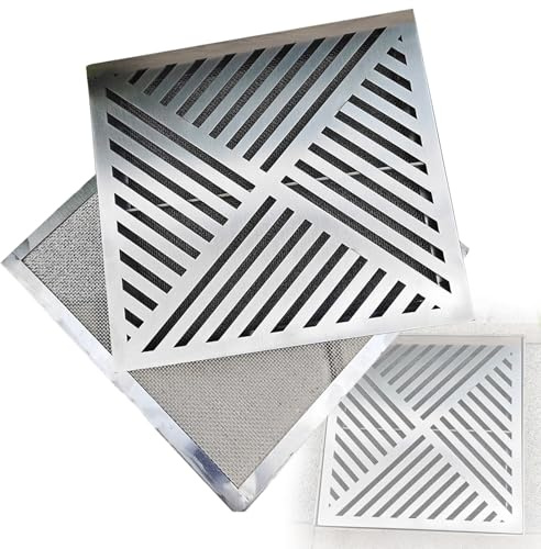 Plaque D'égout avec Base, Grille Caillebotis avec Cadre en Acier Inoxydable pour égout Extérieur avec Grille, pour Cour, Jardin(20x20x3cm/8x8x1in)