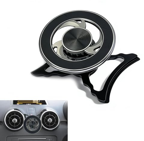 SEYUGOPTI Support Téléphone Voiture Magnétique pour Audi A3 8V(2013-2019), N52 Super Aimants Support Téléphone Voiture pour Events d'air pour iPhone 17 16 15 14 Compatible avec MagSafe, Aluminium