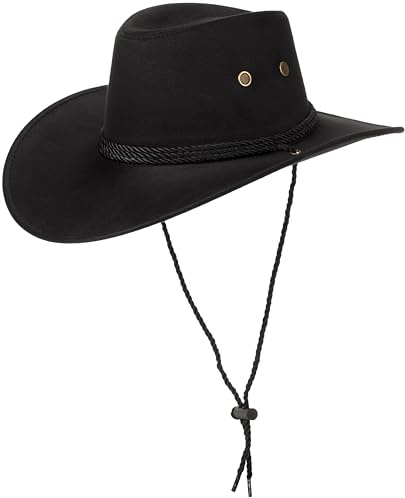 SCIPPIS Westernhut Billy – Cowboyhut für Karneval & Fasching – Einheitsgröße 57,5 cm – mit verstellbarem Kinnriemen – Partyhut für Mottoparty & Junggesellenabschied
