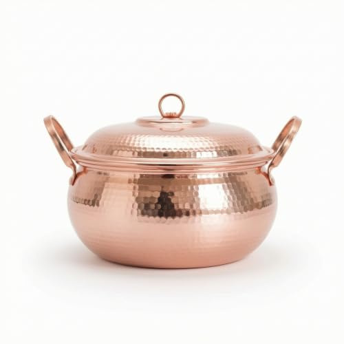 Olla Olla Cobre Incluye Tapa Martillada Olla Cobre para Cocineros, Estufa, size to 1