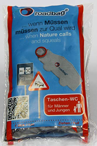 Pfiffig-Wohnen roadbag® - Das Mobile Einweg-WC für Männer 5er Set