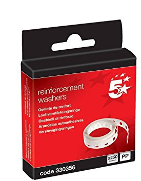 5 Star Vinyl Reinforcement Washers [Box 250]