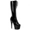 Pleaser Adore-2023, Stivali con Gambale Corto Donna, Nero Nero Blk STR Pat Blk, 40 EU