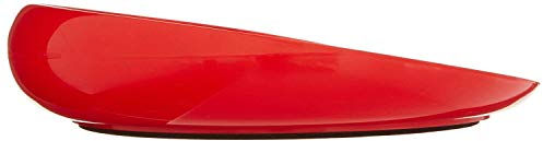 HOMECRAFT Red Round Scoop Dish, Unbreakable 8 Scooper Bowl for Elderly, Disabled, & Handicapped, Plate with Non Skid Rubber Padded Bottom for Independent Eating, Self-Feeding Aid