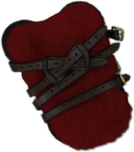 Engel Reitsport 1Paar Gamaschen Einlagen aus Lammfell GAMA1-PO-BOR Bordeaux rot 25x20cm Pony