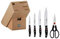 Zwilling TWIN POLLUX - Bloque para 5 cuchillos con hoja endurecida al frío Friodur, acero inoxidable
