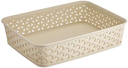 Curver Basket My Style Office A5 Rattan-opticin Creme, 26 x 20 x 6 cm