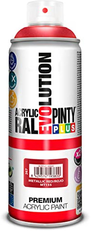 Pintura spray Acrílica EVOLUTION Metalizada 520cc Rojo MT155