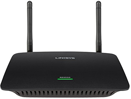 Linksys RE6500W-EJ AC1200 WLAN Repeater (1200 Mbit/s, Dual Band, WPS, 4x Gigabit Port), schwarz