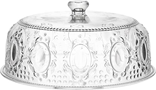 BACI MILANO - Piatto torta con cupola Baroque and Rock, colore trasparente