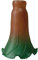 Tiffany Style Pond Lily Tulip Flower Glass Replacement Lamp Shade Glass 4.5 Wide X 6 Tall X 1.5 Fitter for Pond Lilly Globe Bulb Lamps (Amber Green, 1.5 Fitter X 4.5 Wide X 6 Tall)