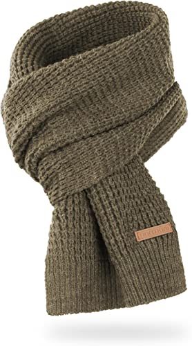 normani Herren Winterschal, Strickschal in verschiedenen Designs und Farben Farbe Nampa/Braun-meliert
