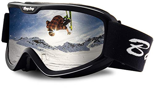 BangLong Skibrille Snowboard Brille Herren Damen Erwachsene Jugendliche UV-Schutz für Wintersportarten, Kompatibler Helm, Anti Fog, Skibrillen, Schneebrille, Skifahren, Skaten