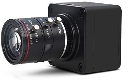 MOKOSE 4K@30fps USB Camera with 6-12mm Varifocal Manual Lens Webcam UVC Free Drive Compatible Windows Mac OS X Linux