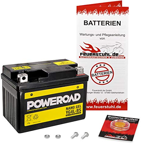 Gel-Batterie für Honda Dax ST 50, 1988-2000 (AB23) wartungsfrei, einbaufertig, startklar, inkl. 7,50€ Pfand