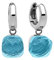 Qudo Firenze Creolen in Edelstahl, Hoop, Huggie, Aqua, 2 Count, 1.1 cm, Creolen