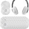 SDFAA Headphone Earpad Cover, 100 Pieces, White, Fabric, Non-Woven, Compatible with Most On Ear Headphones, Gaming Headsets