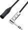 PNGKNYOCN 1/4 to XLR Cable 90 Degree Right Angle 6.35 mm TRS Male Plug to XLR Male Plug Audio Stereo Microphone Cable for Speakers, Stage, DJ and More (0.5M)