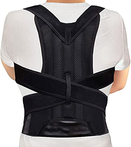 SUAVER Haltungskorrektur für Männer Frauen, Atmungsaktive und Verstellbare Rückenstützen Rücken Geradehalter Buckelkorrekturgurt,Reduziert Nacken,Rücken,Schulterschmerzen(XL)