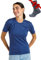 Merino.tech 100% Merino T Shirt Damen - Merinowolle Sport Wandern Thermoshirt Damen + Wandersocken (X-Large, Windsor Blue Crewneck)