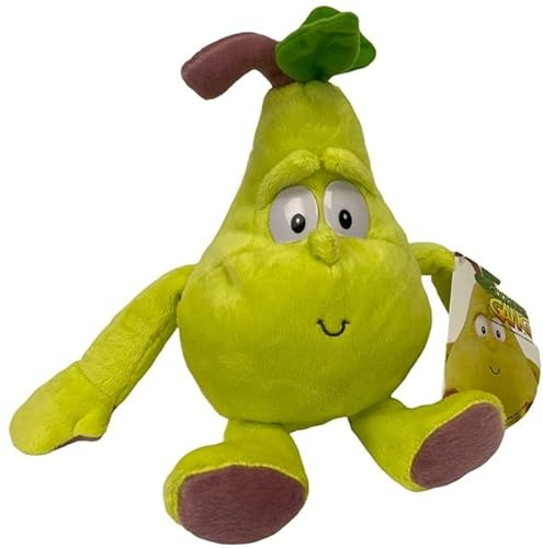 Kuscheltier Plüschtier Goodness Gang Kissen Gemüse 20 cm Speise Obst Zubehör für Kaufladen und Kinderküche ür Mädchen, Jungen & Babys Flauschiges Stofftier zum Spielen (Birne)