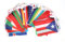 100 Länderflaggen,Fahnenkette Wimpelkette,Internationale Flaggen Wimpelbanner,14 * 21cm,für Bar/Restaurant,Weltmeisterschaft/Internationale Sportfeier