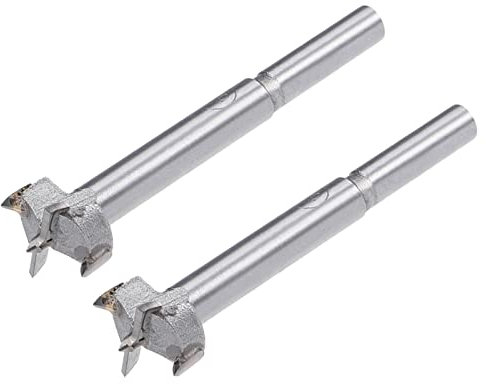 QUARKZMAN 2 Stück 19mm Forstner Bohrer Wolframkarbid Holzlochsäge Schnecken Öffner für Möbel Kunststoff Türscharnier Grau